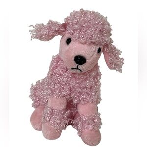 Adorable Girls Plush Pink Poodle Stuffed Animal Toy
